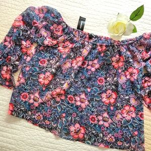 Express Off the Shoulder Floral 🌺 Top (NWT)